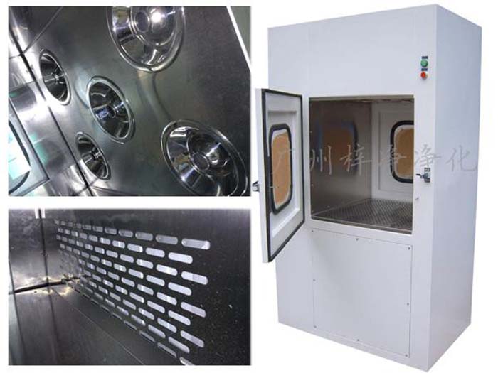 風淋傳遞窗吹淋后的氣流通過高效過濾器，如HEPA過濾器，進一步過濾掉微小的塵埃和微生物。